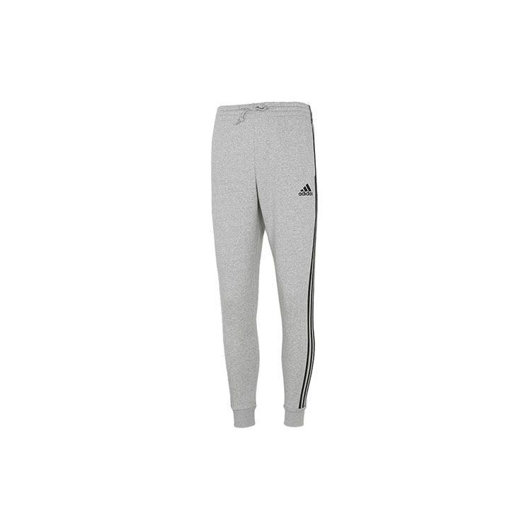 Adidas Knitted Sweatpants Men's Gray Thickened Cuffed Pants GM1091