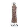 Fashion Style 2024 Autumn New Women's Clothing Silm Leopard Print Sleeveless Printed Silk Net Dress 5039813