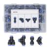 40 Pcs Pneumatic Fitting Kit 6mm OD 10 Splitters 10 Elbows 10 Tee 10 Straight Quick Connect Air