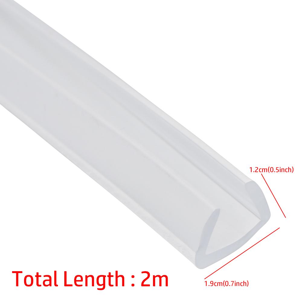 2 метра U-образный резиновый кромочный уплотнитель, уплотнительная лента для душевой двери, стекла, защита кромки, уплотнитель, несколько размеров