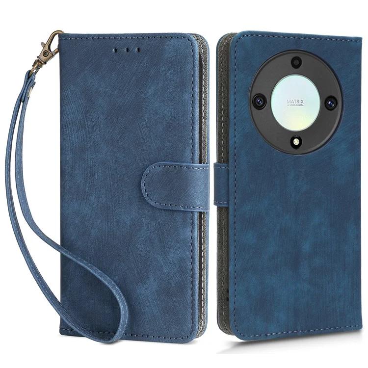 For Honor X9a 5G / X40 5G / Magic5 Lite 5G Phone Cover RFID Blocking Leather Wallet Stand Case with Strap