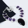 Amazing Amethyst Gemstone Handmade 925 Sterling Silver Electroform Necklace, Amethyst Silver For Wife Unisex Pendant Party Wear Gifts