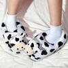 2025Cute Animal Slipper for Women Girls Kawaii Fluffy Winter Warm Slippers Woman Cartoon Milk Cow House Slippers Funny Shoes