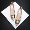 Flat Pointed Toe Buckle Off White Metal Decoration Office Women's Shoes Flats Ladies Footwear Comfortable Offer Wholesale On E