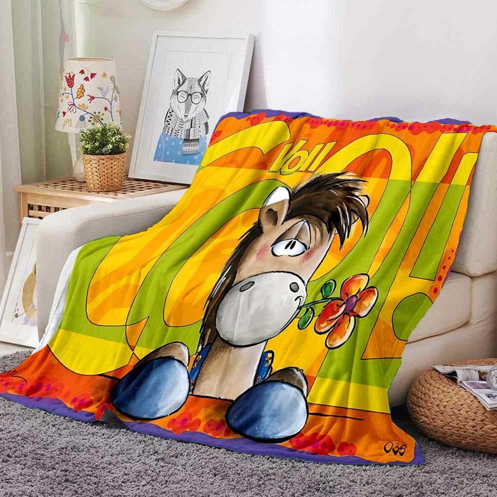 Cool Horse Artwork Blanket Soft Throw Blanket For Home Bedroom Bed Sofa Travel Office Solid Christmas Blanket