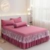 9 Colors Ruffle Lace Skirt Bedspread Home Textile Solid Bed Skirt Bedroom Coverlets Bedspreads Sheets Dust Cover Bedding