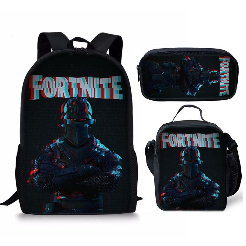 Комплект рюкзака большой вместимости Fortnite Fortress Night Ткань Оксфорд 20-35л Дышащий Водонепроницаемый Мультяшный рисунок Уличный стиль