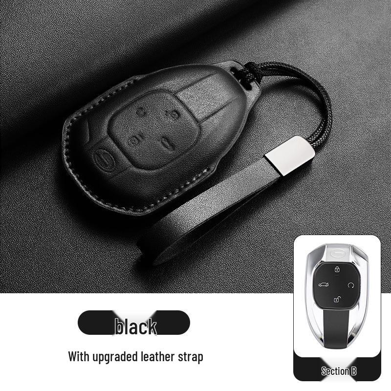 Настоящая кожаная крышка-чехол для ключа GAC Trumpchi GS4, GS3, GS8, M8 - Хит продаж