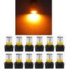 WLJH Янтарно-желтые T10 194 светодиодные лампы для приборной панели PC195 PC194 PC168, подсветка приборной панели, поворотные замки, цоколь, 10 шт.