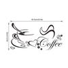 2Pcs Distinctive Coffee Cup Pattern Decorative Wall Sticker for Kitchen Living Room Decoration