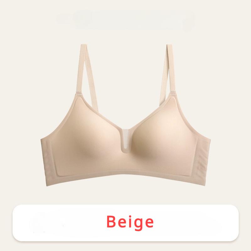 New Traceless Lingerie for Women with Small Breasts and A Thin Collection Bra Comfortable Jelly Strip Prevents Sagging and No Steel Ring On The Bra