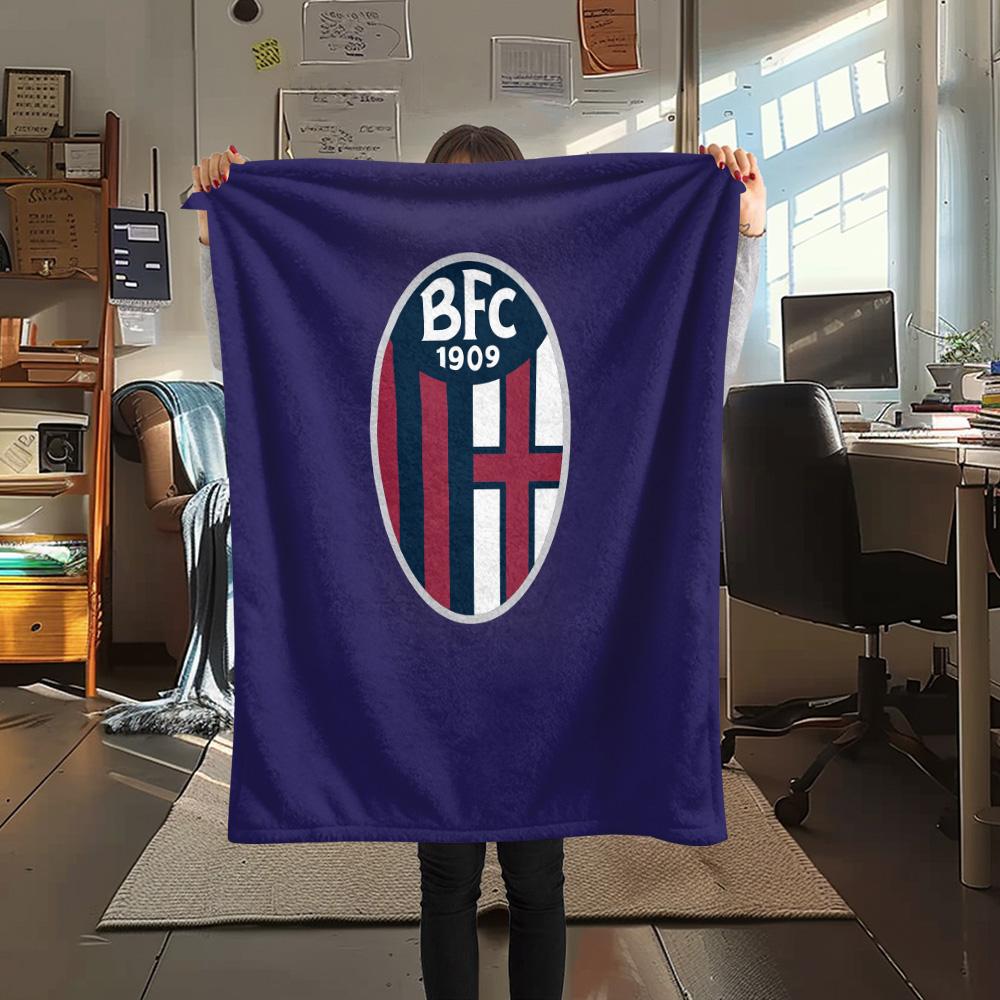 AS Bologna Calcio  Print Flannel Blanket, High quality Comfortable for All Seasons, Home Decor, Warmth and Comfort
