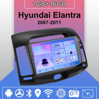 Автомобильное радио Android Auto Carplay для Hyundai Elantra 2007-2011, мультимедийный проигрыватель, головное устройство, стерео, GPS-навигация, BT WIFI 1+16 ГБ
