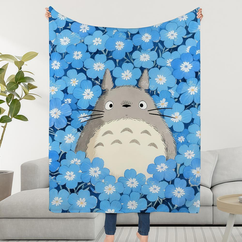 Classic Cartoon T-Totoro-S Cute Blanket Soft Warm Furry Throw Super Kids Toys Bed Sofa Car Cradle