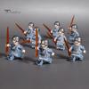 10Pcs Soldier Figurine with 10 Shooter Weapons Accessories Small Particle Building Block Soldier Model Toy Desktop Sand Table Decoration Kids Adults