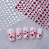 3D Colorful Hollow Out Heart Shape Nail Art Stickers Holographic Women Long-lasting Gel Polish Decals Manicure