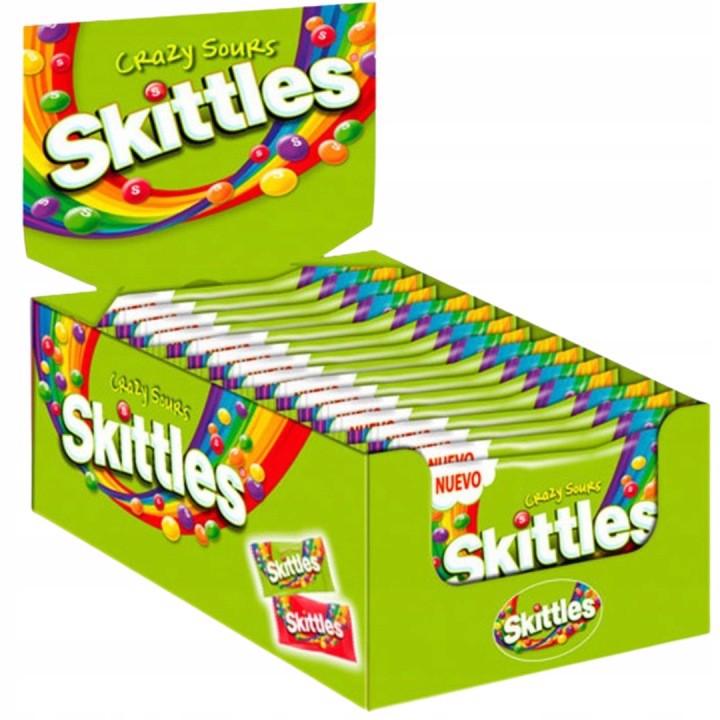 Skittles Crazy Sours Cukierki do żucia 38 g