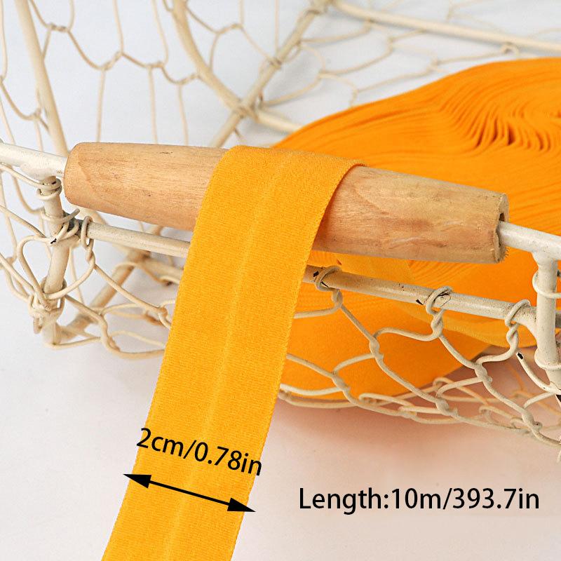 Garment Accessory 20mm Fold Over Bands Cotton Cloth Multicolor Elastic Ribbon Waist Band