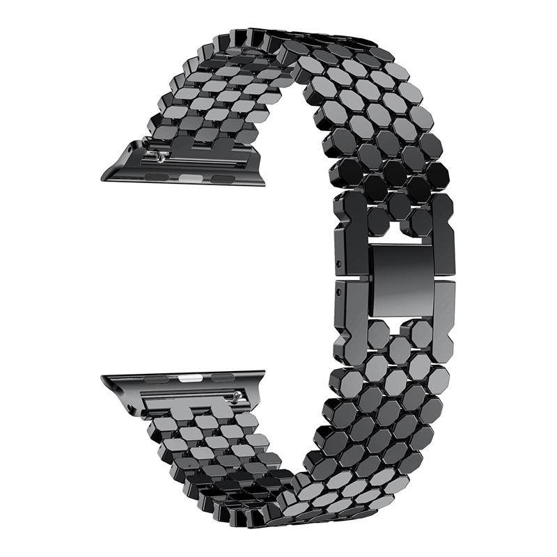 Ремешок из нержавеющей стали для Apple Watch band 45мм 44мм 40мм 49мм 38мм 42мм Звеньевой браслет correa iWatch Series 9 8 7 6 5 4 SE Ultra