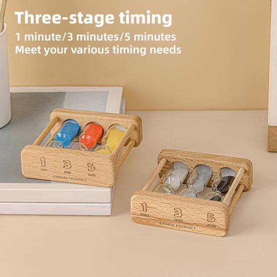 Набор песочных часов 1 мин 3 мин 5 мин Песочные часы 3-в-1 Настольные песочные часы для готовки, занятий в классе, упражнений, украшения дома и офиса