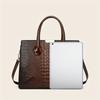 Large Capacity Crocodile Pattern Bag for Women Classic Tote Bag Single Shoulder Bag Crossbody Wallet 3 Pieces