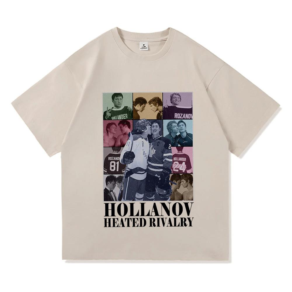 Хлопковая футболка с подогревом Heated Rivalry Shane Hollander 24 Уличная мода Мужская Женская Повседневная Оверсайз Футболки Модные Футболки Хай-стрит