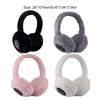 Winter Outdoor Plush Earmuffs Bluetooth Wireless Cute Warm Fur Headphones Earphones Solid Color Stereo Wireless Headset