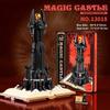 966PCS Black Tower Magic Book Building Blocks Dark Magic Castle Model Assembly Bricks With Lights Kid Toys Holiday Gifts