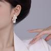 Нежные серьги-бабочки в гонконгском стиле с жемчугом, трехмерные цветы, изысканные серьги, темперамент, легкие, роскошные, высококачественные украшения для ушей