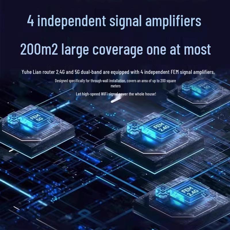 Высокоскоростной двухдиапазонный 5G гигабитный маршрутизатор для большой квартиры с покрытием всего дома беспроводной сетью