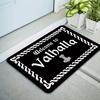 Mythical Viking Valhalla Theme Area Rug, Soft Non-Slip Indoor Outdoor Floor Mat for Gaming Room and Entryway Decor