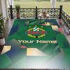 Custom Text Printed Rug Rapid Wien FC Non Slip Floor Carpet For Home Room Decor