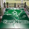 Custom Text Printed Rug Werder Bremen FC Non Slip Floor Carpet For Home Room Decor