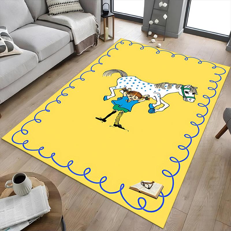 Girl Horse Carpet For Playroom Bedroom Living Room Sofa Home Decorkids Game Area Rug Nonslip Floor Mat