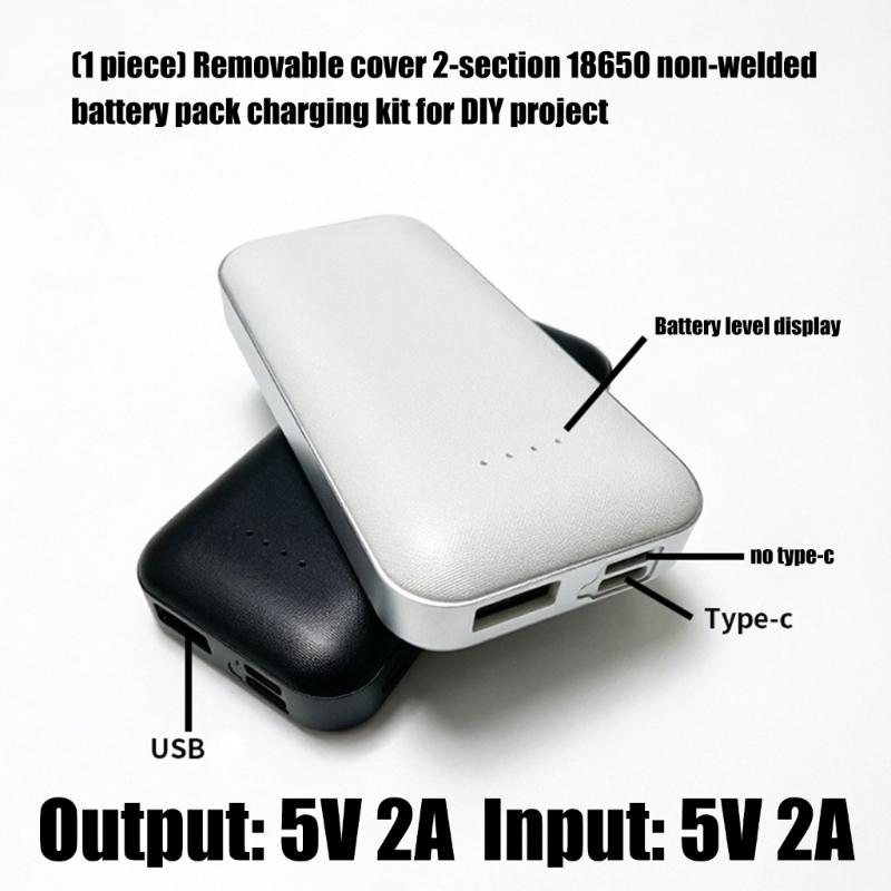 Сдвижная крышка Съемный 2 шт. Корпус Powerbank для батарей 18650 DIY Корпус без необходимости пайки Пластиковый корпус Для путешествий на открытом воздухе