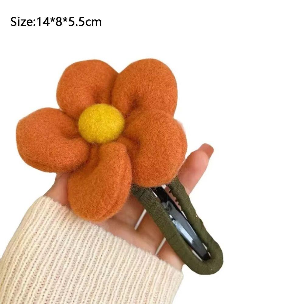 Large Flower Hair Claw Plush Flower Hairpin New Hair Clips Autumn Winter