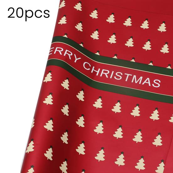20 Sheets Christmas Wrapping Paper 22" X 22" Holiday Gift Wrap with Christmas Tree Snowflake Pattern for Party DIY Crafts Presents