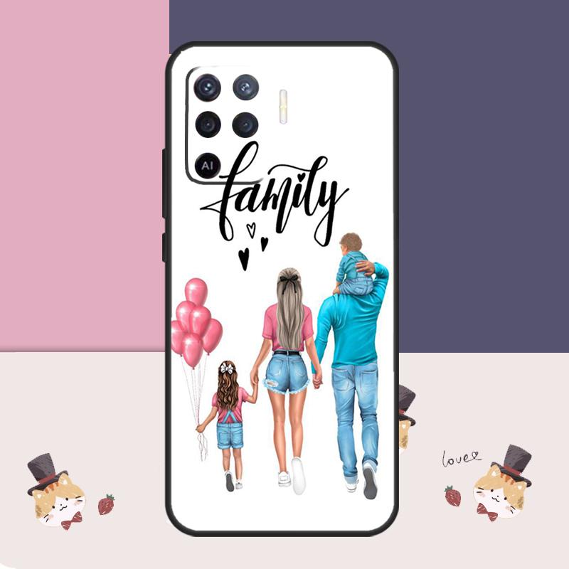 Чехол для Мамы Дочери Девочки Сына Отца Для Oppo A60 A40 A80 A5 Pro A15 A16 A17 A57 A77 A94 A74 A54 A76 A96 A18 A38 A58 A78 A98
