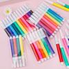 Mini Graffiti Watercolor Pens - 12 Colors, Washable DIY Art Brushes for Kids