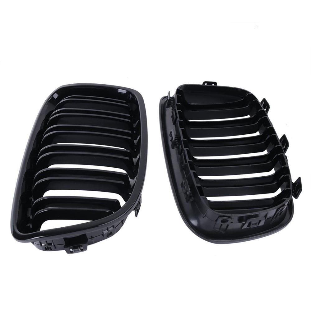 Ricoy Gloss Black For Bmw 2011 - 2014 F20 F21 118i 120i 140i 2 Hatchback Sport Kidney Grill Grille Carbon Fiber