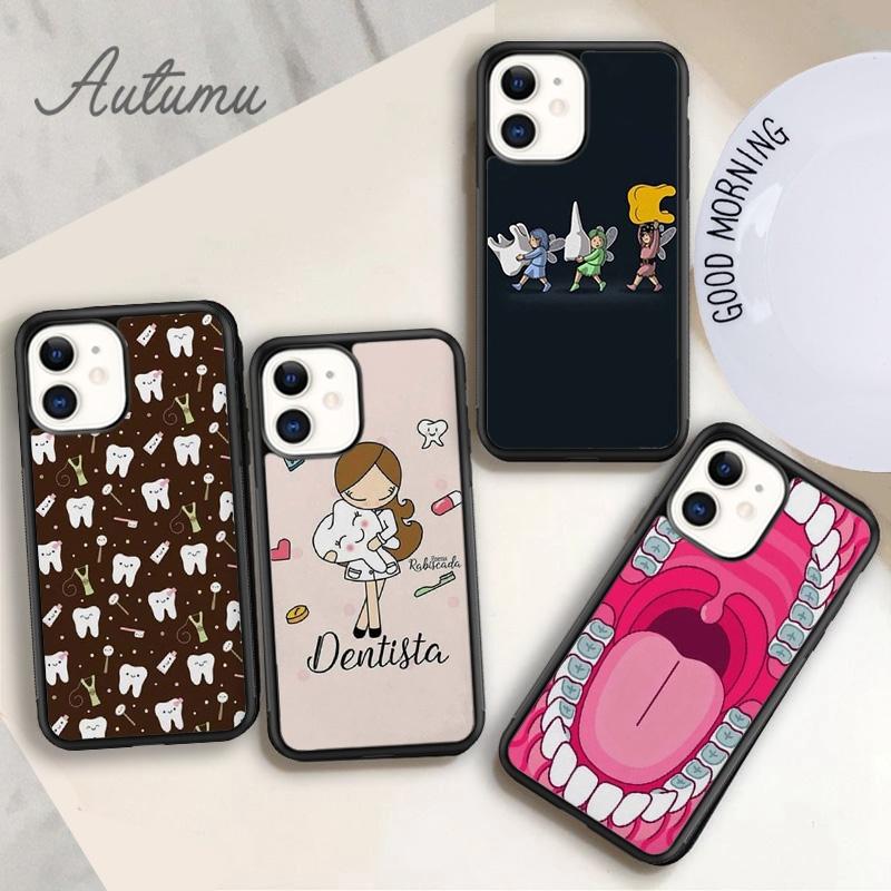 Чехол для телефона с изображением зубов стоматолога и медсестры для iPhone 11 12 13 14 Pro Max mini XR XS SE 2020 6 7 8 Plus Galaxy S21 S22