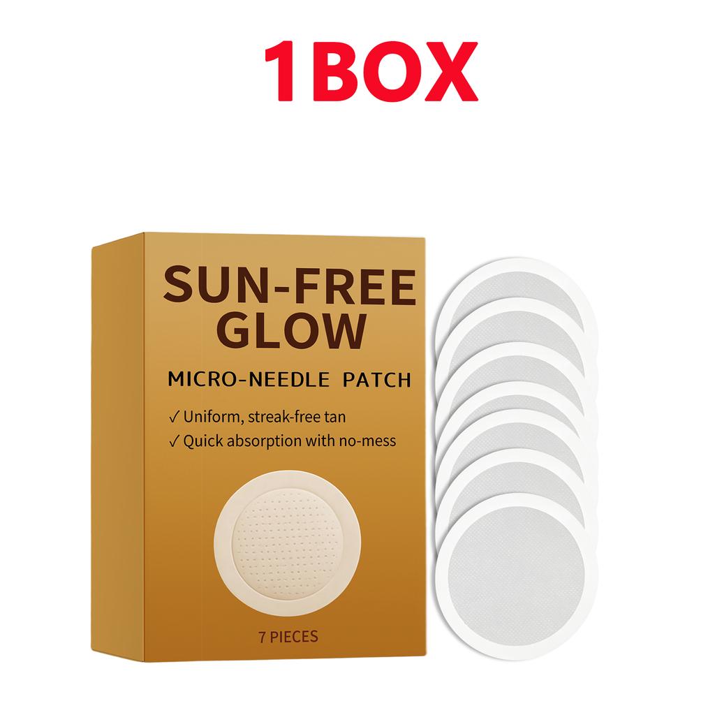 Безсолнечный Glow Микроигольный Пластырь 7 шт. – Автозагар Пластырь для Натурального Золотистого Сияния Равномерный Загар без Полос Наклейка для Тела