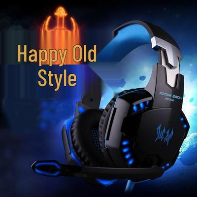 Игровая накладная гарнитура Inzhuo G2000 с микрофоном и мощными басами для прослушивания музыки на ноутбуке/настольном компьютере.