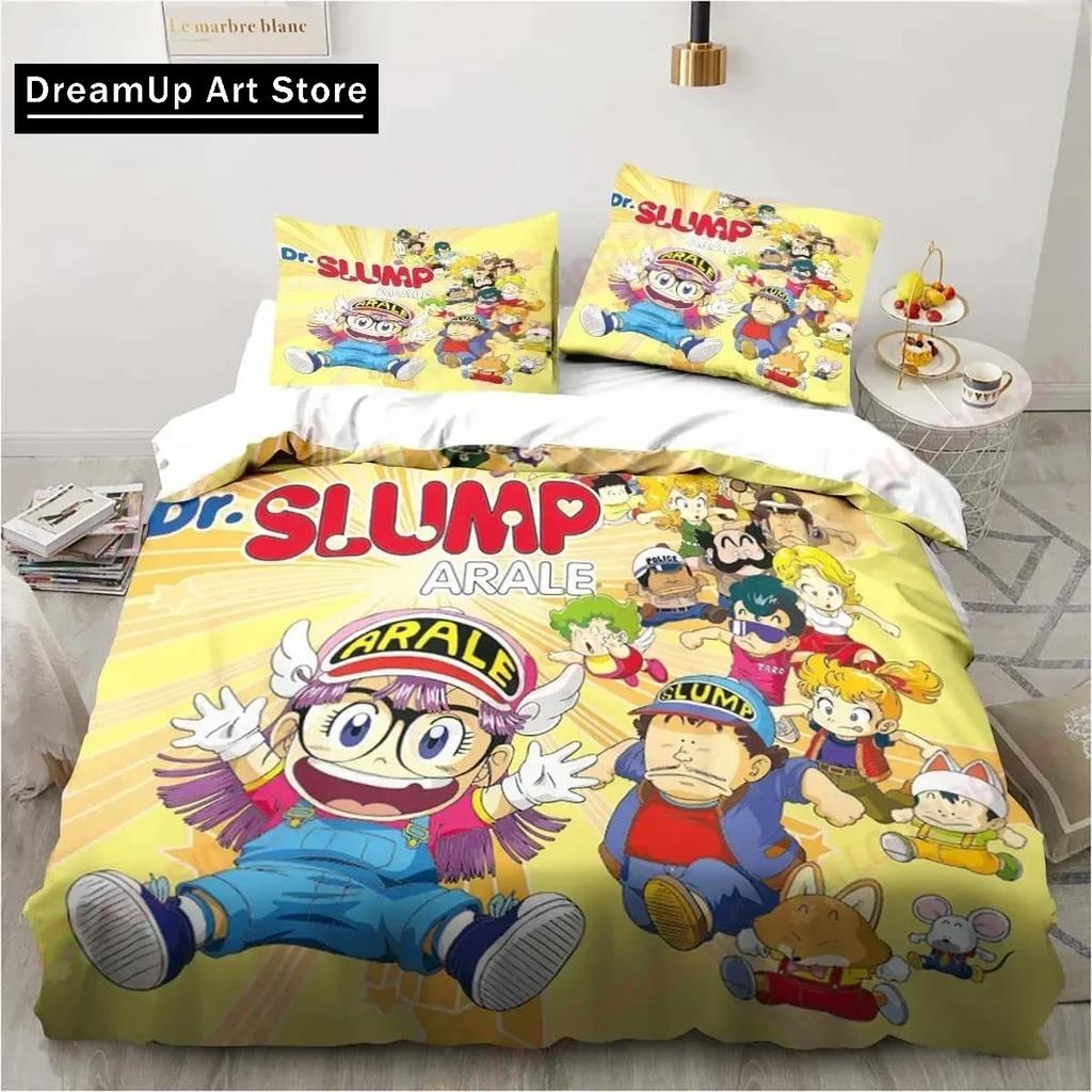 3D Мультяшный DR S-Slump Арале Комплект постельного белья Милый пододеяльник Покрывало для кровати С наволочкой Размер: Двуспальный Односпальный Queen King Для мальчиков Взрослых Домашний