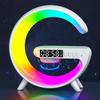 Multifunction Wireless Charger Stand Pad with RGB Light Alarm Clock Speaker - Fast Charging Dock Station for iPhone