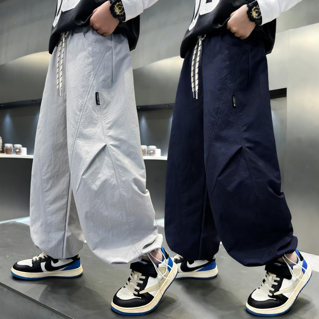Boys' pants Spring and Autumn 2026 new item Medium and large boys' loose straight leg casual pants Spring clothing Children's work pants