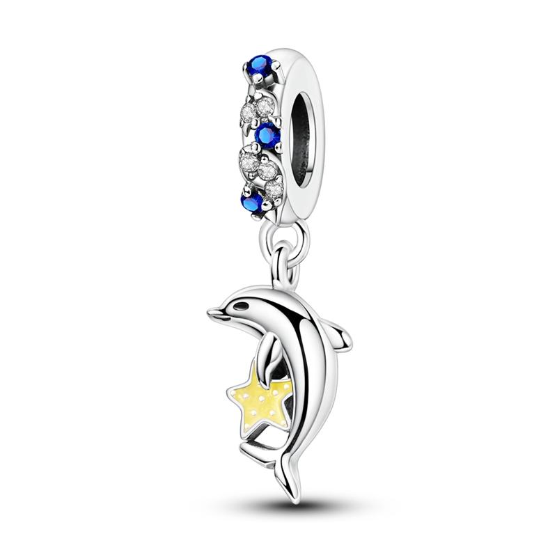 Blue Plane Devil'S Eye Charm Beads Original Charms Plata Copper Moon Cute Cat Pendants Fit Bangle Bracelet Diy Jewelry