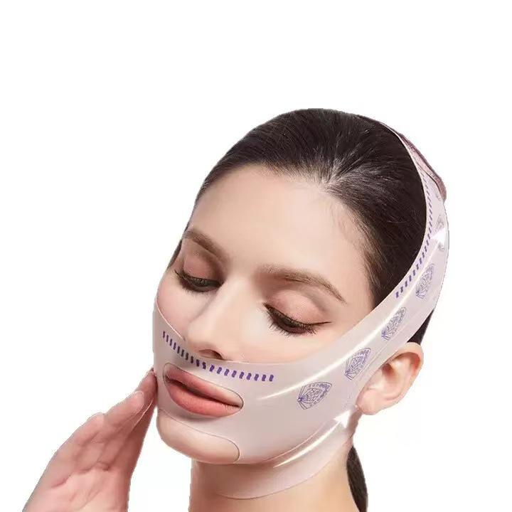Бандаж для подтяжки лица V-Face: Подтягивающая и моделирующая ночная маска для носогубных складок и второго подбородка