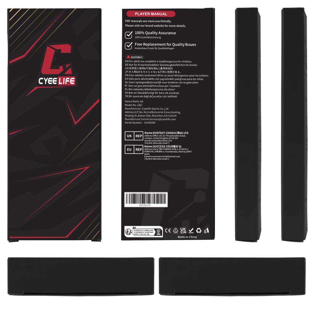 Электронная мишень для дартса CyeeLife с пластиковым наконечником, мягкие стрелы для дротиков, набор профессиональных мягких стрел для дротиков, 18 стрел