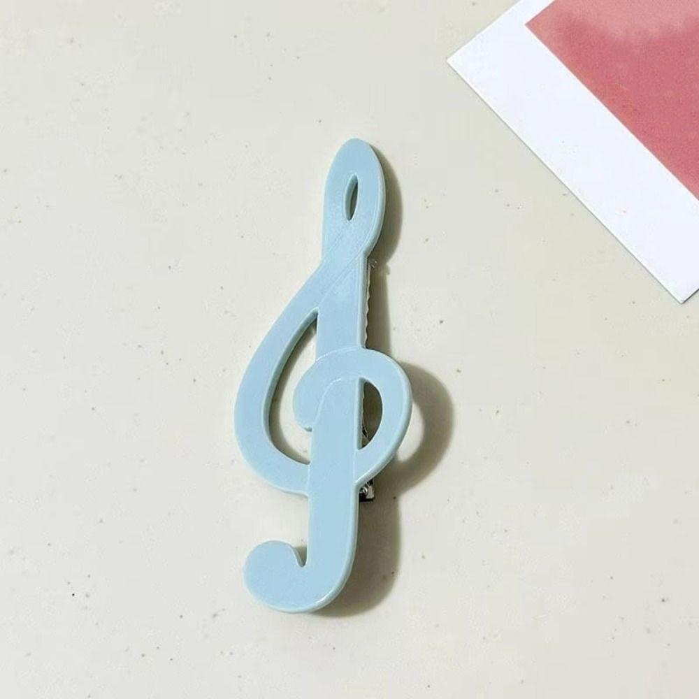 Y2K Duckbill Alligator Clip Music Note Side Clip Hair Accessories Music Note Hair Clip  Women